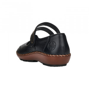 Pantofi dama Rieker 44871-00-Negru casual piele naturala cu talpa joasa negru