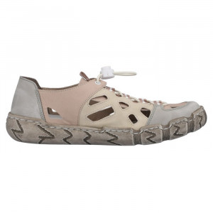 Pantofi dama Rieker L0358-60-Bej casual piele naturala cu talpa joasa bej