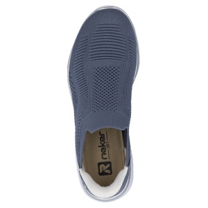 Pantofi dama Rieker M5072-10-Albastru sport textil cu talpa joasa albastru