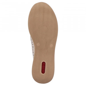Pantofi dama Rieker N4552-60-Bej casual piele naturala cu platforma bej
