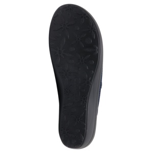 Saboti dama Fly Flot T4-368-FE-2001-Albastru de casa textil ortopedici cu talpa joasa albastru