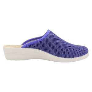 Saboti dama Fly Flot T4-368-FE-6019-Mov de casa textil ortopedici cu talpa joasa mov