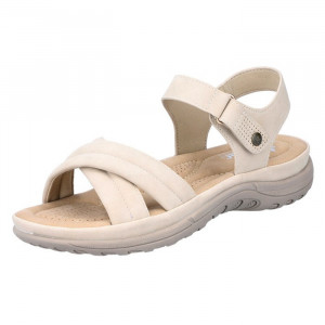 Sandale dama Rieker V8883-60-Bej casual piele ecologica cu talpa joasa bej