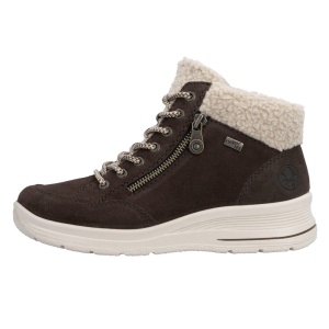 Ghete dama, Rieker, L7701-25-Maro, casual, piele intoarsa, impermeabile, imblanite, cu talpa groasa, maro