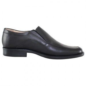 Pantofi barbati Nevalis 445-BE-Negru elegant piele naturala cu toc negru