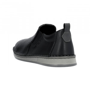 Pantofi barbati Rieker 05457-00-Negru casual piele naturala perforati cu talpa joasa negru