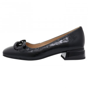 Pantofi dama Epica HM1F3409-1301-A1229A-01-1-Negru elegant piele naturala cu toc negru