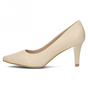 Pantofi dama Filippo DP4427-23-BE-Bej elegant piele naturala cu toc bej
