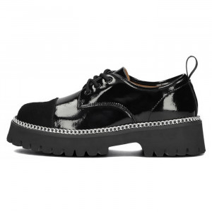 Pantofi dama Filippo DP4581-23-BK-Negru casual piele naturala cu platforma negru
