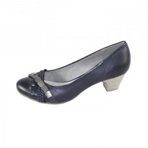 Pantofi dama Marco Tozzi 2-22312-24-Albastru-Inchis casual piele naturala cu toc albastru inchis