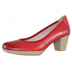Pantofi dama Marco Tozzi 2-22420-32-533-Rosu casual piele naturala cu toc rosu