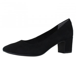 Pantofi dama Marco Tozzi 2-22426-32-001-Negru elegant textil cu toc negru