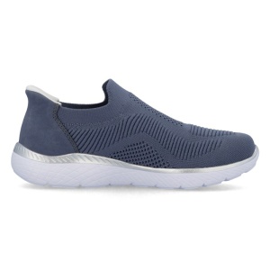 Pantofi dama Rieker M5072-10-Albastru sport textil cu talpa joasa albastru