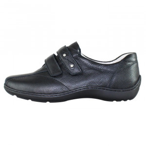 Pantofi dama Waldlaufer 496301-172-001-Henni-Negru casual piele naturala cu talpa joasa negru