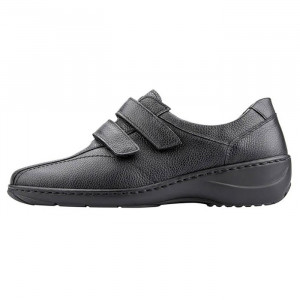 Pantofi dama Waldlaufer 607302-172-001-Kya-Negru casual piele naturala cu talpa joasa negru