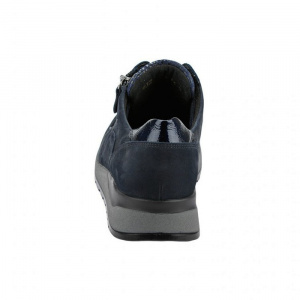 Pantofi dama Waldlaufer H64007-307-194-Hiroko-Albastru-Inchis sport piele naturala ortopedici cu talpa joasa albastru inchis