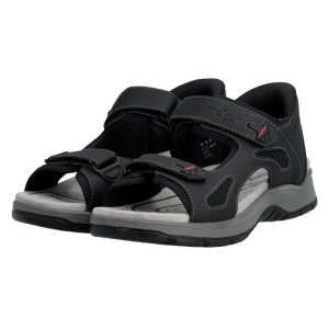 Sandale barbati Rieker 26953-00-Negru sport piele ecologica cu talpa groasa negru