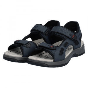 Sandale barbati Rieker 26955-14-Albastru-Inchis sport piele ecologica cu talpa groasa albastru inchis