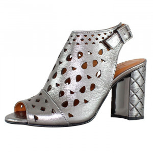 Sandale dama Dogati 672-578-Argintiu elegant piele naturala cu toc argintiu