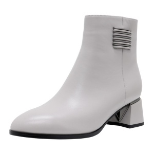 Botine dama Epica K3K350033A-50-N-Gri elegant piele naturala cu toc gri