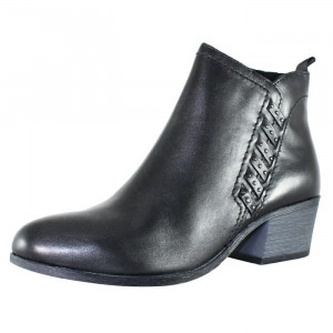 Botine dama Marco Tozzi 2-25320-33-002-Negru casual piele naturala cu toc negru