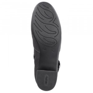 Botine dama Rieker 70289-45-Gri casual piele ecologica cu toc gri