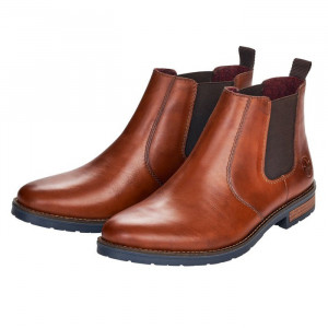 Cizme barbati Rieker 34653-22-Maro casual piele naturala scurte cu toc maro