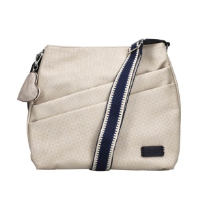 Geanta dama, Rieker, H1004-60-Bej, de umar, crossbody, piele ecologica, casual, cu pandantiv inima, bej