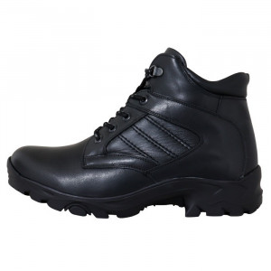 Ghete barbati, Nicolis, 47934-Negru, casual, piele naturala, imblanite, cu talpa groasa, negru