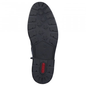 Ghete barbati Rieker 15311-00-Negru casual piele naturala imblanite cu toc negru