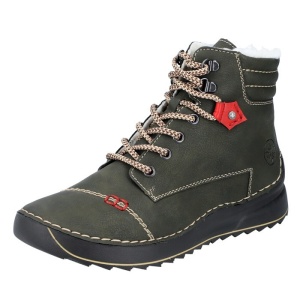 Ghete dama, Rieker, 51545-54-Verde, casual, piele ecologica