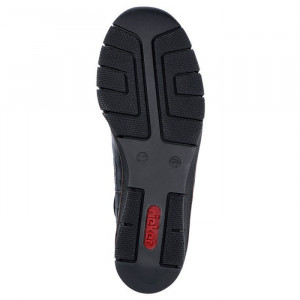 Ghete dama Rieker 53794-01-Negru casual piele naturala cu talpa joasa negru