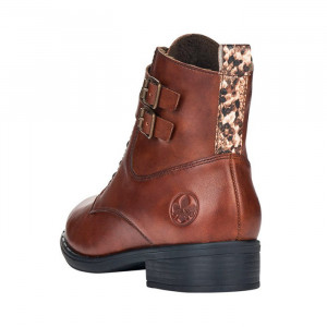 Ghete dama Rieker 77824-25-Maro casual piele naturala cu toc maro