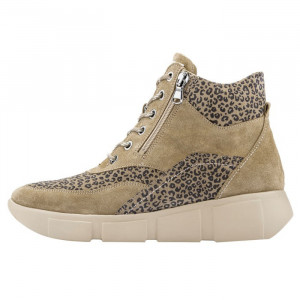 Ghete dama Waldlaufer 735801-300-230-H-Lou-Bej casual piele naturala cu talpa joasa bej