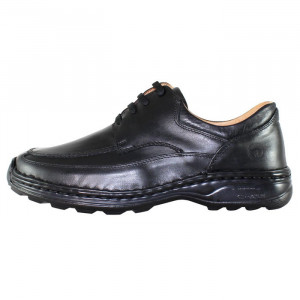 Pantofi barbati, Gitanos, 714-S-Negru, casual, piele naturala, cu talpa groasa, negru