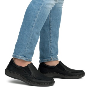 Pantofi barbati Rieker 05292-00-Negru casual piele naturala cu talpa joasa negru