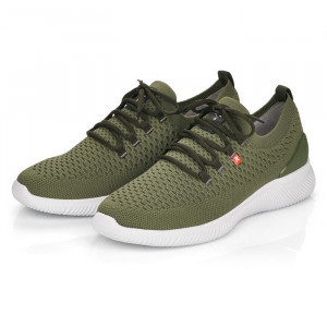 Pantofi barbati Rieker 07402-54-Verde sport textil cu talpa joasa verde