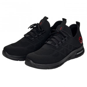 Pantofi barbati Rieker B7376-00-Negru sport textil cu talpa joasa negru