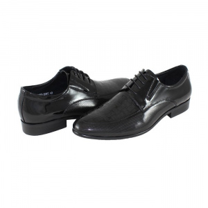 Pantofi barbati, Saccio, A195-39YC-Negru, elegant, piele naturala, cu toc, negru