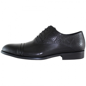 Pantofi barbati, Saccio, A453-42A-Negru, elegant, piele naturala, cu toc, negru