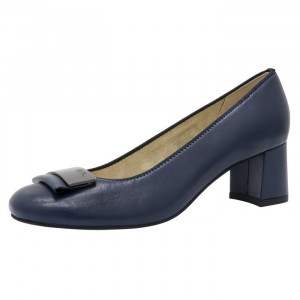 Pantofi dama Ara 12-35512-Albastru-Inchis elegant piele naturala cu toc albastru inchis