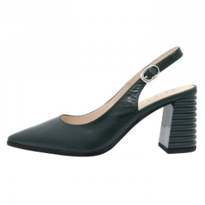 Pantofi dama Epica H4H8380-26265FN-5895-C2-N-Verde elegant piele naturala cu toc verde