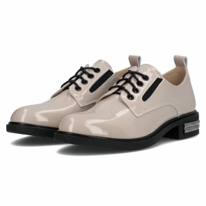 Pantofi dama Filippo DP6189-24-BE-Bej elegant piele naturala cu toc bej