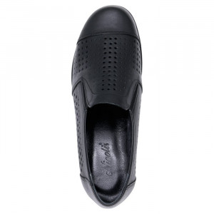 Pantofi dama Nicolis 13953-Negru casual piele naturala cu talpa joasa negru