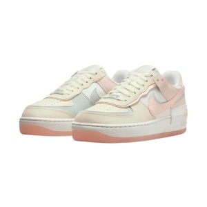 Pantofi dama Nike W Air Force 1 Shadow DZ1847-105-Bej sport piele naturala cu talpa groasa bej