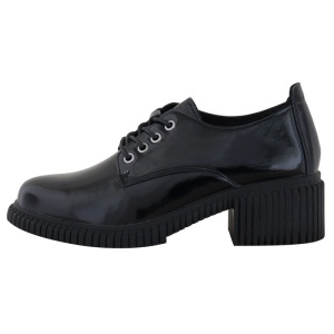 Pantofi dama, Pass Collection, J8B21601-01-L-Negru, casual, piele naturala, cu toc, negru