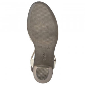 Pantofi dama Rieker 40969-80-Bej casual piele naturala cu toc bej