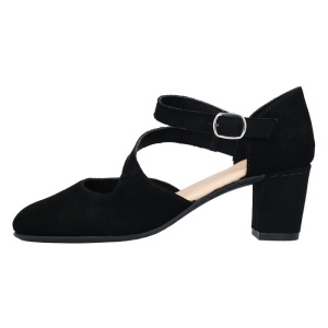 Pantofi dama, Rieker, 41080-00-Negru, elegant, piele intoarsa, cu toc, negru