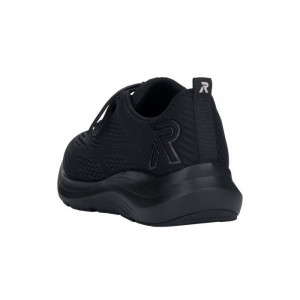 Pantofi dama Rieker 42103-01-Negru sport textil cu platforma negru