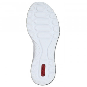 Pantofi dama Rieker N42G8-80-Alb casual piele ecologica cu talpa joasa alb